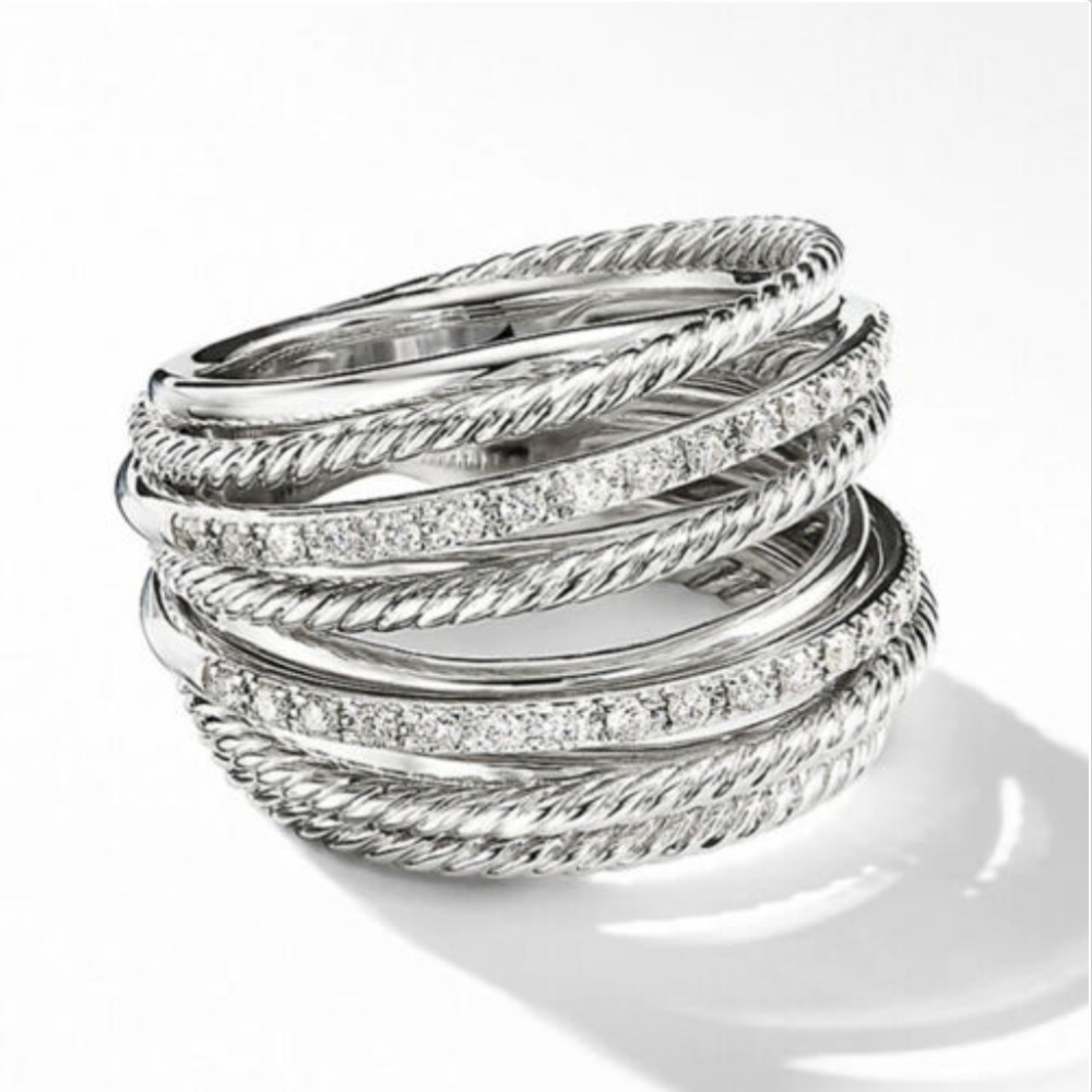**New 925 Silver White Sapphire Ring, CUTE RING, SHINY RING. - Picture 2 of 3